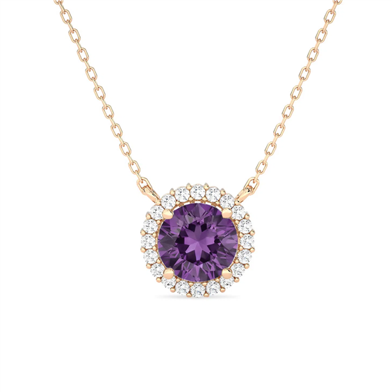 Collana Gazzola Gioielli Donna Amuleto in Oro rosa Ametista 0.67 Ct GI-900-72-3-9-AM-BR-N-DEF-VS - GI-900-72-3-9-AM-BR-N-DEF-VS